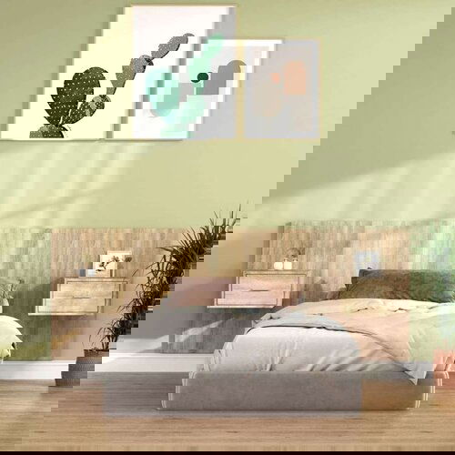  Posteljno vzglavje z omaricami sonoma hrast konstruiran les, (20794330) Cene