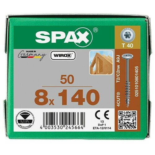 SPAX Vijak s krožnikasto glavo HI.FORCE (Ø x Do: 8 x 140 mm, Površina WIROX, T-Star plus, 50 kos) Cene