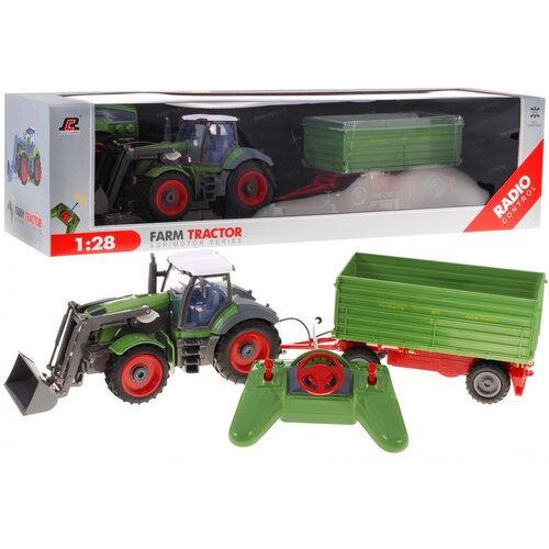  Traktor s prikolicom na daljinsko upravljanje u mjerilu 1:28 - crveno/zeleni Cijene
