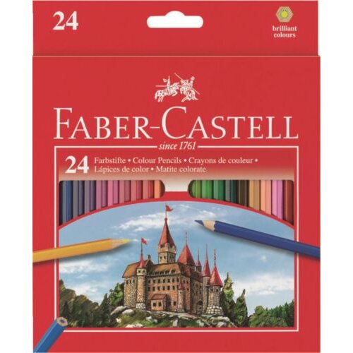 Faber-Castell Drvene bojice Castell set - 24 boje (Faber Castel - Drvene bojice Klasik) Slike