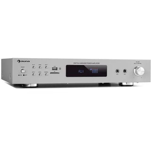 Auna AMP-9200, BT, digitalno stereo pojačalo, 2x60W RMS, BT, 2xmikrofon, srebrni