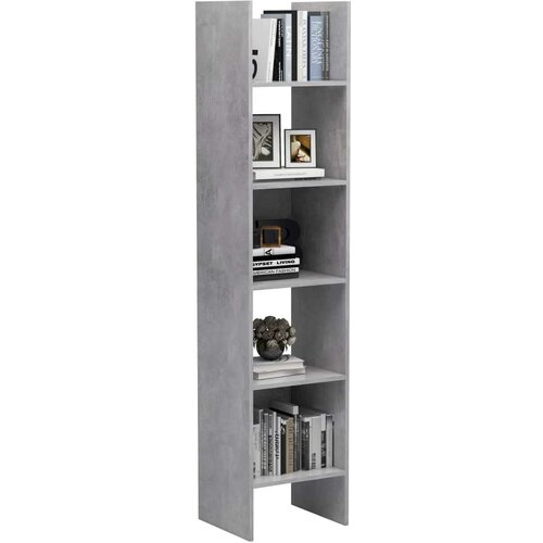  za knjige siva boja betona 40 x 35 x 180 cm od iverice Slike
