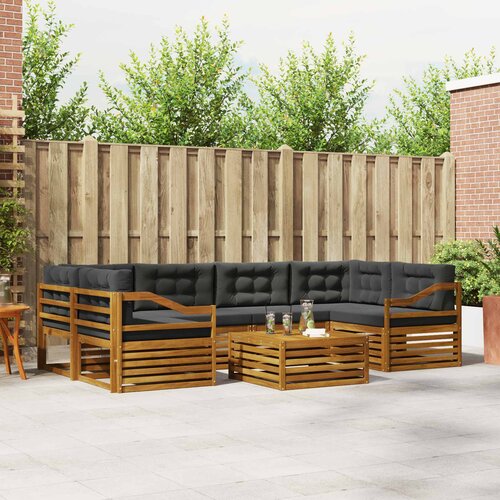  Set vanjskih sofa 7 kom. Prirodna i antracit Cene