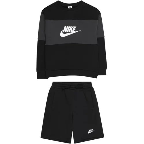 Nike Sportswear Jogging komplet siva / crna / bijela
