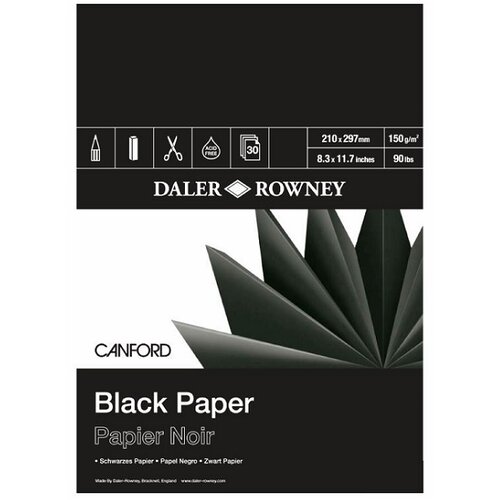  blok crnog papira daler - rowney canford | izaberite format Cene