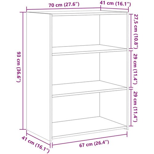 VidaXL Komoda bijela 70x41x93 cm od konstruiranog drva Slike
