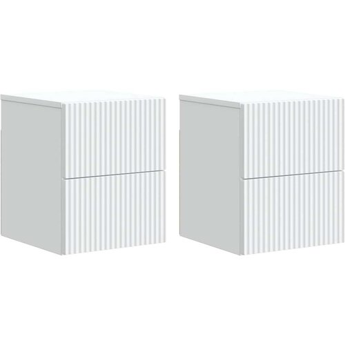  Noćni ormarić za montažu na zid 2 pcs Bijela 33 x 34 5 x 40 cm Cene