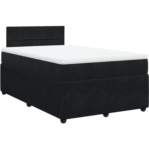 vidaXL Box spring postelja z vzmetnico črna 120x190 cm žamet, (21321500) Cene