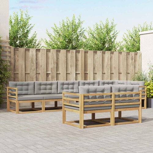  Set vanjskih sofa 6 kom. Bijela i svjetlosiva Poliester Cene