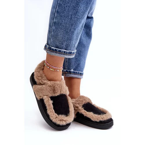 Kesi Women's slippers with fur Black Sailey
