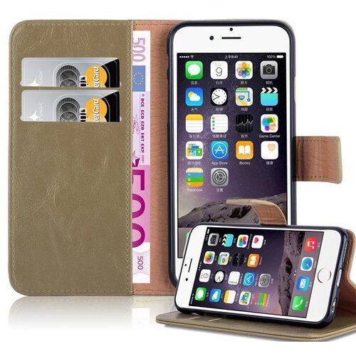 Cadorabo Ohišje, združljiv z Apple v Capuccino Brown - zaščitni pokrov z magnetnim zapiranjem, stoječo funkcijo in režo za kartico, (20569202) Cene