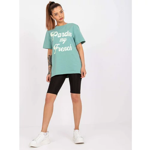 Fashion Hunters Green cotton casual T-shirt from Jade