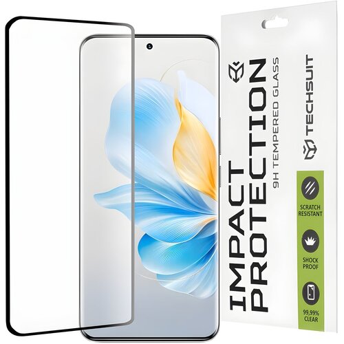 Techsuit za&amp;scaron;titno celoplo&amp;scaron;no staklo 111D za Honor 100 - Crna KP30898 Slike