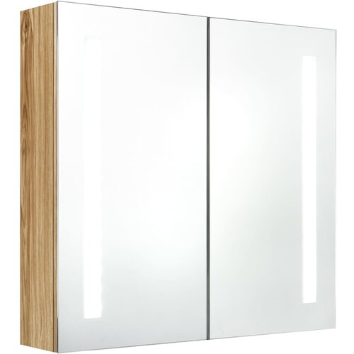 Maison Chic LED Kopalniška omarica - Kopalniški kabinet z ogledalom hrast 62x14x60 cm, (21794866) Cene