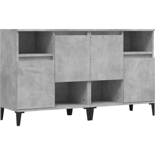 Maison Chic Komoda - Predalnik 2 kosa betonsko siva 60x35x70 cm inženirski les, (21719853) Slike