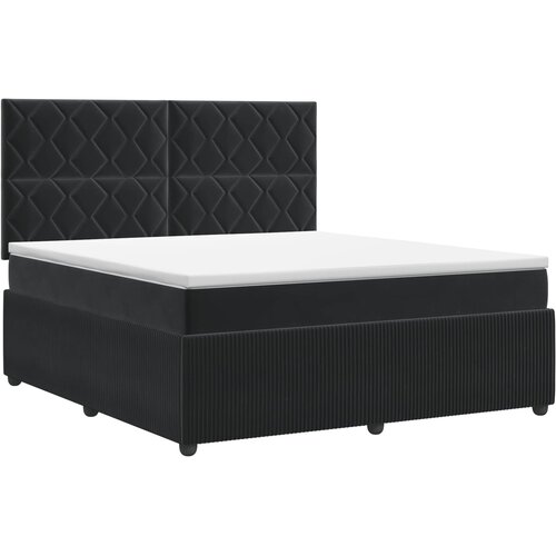  Boxspring krevet s madracem Crna 160 x 200 cm Bar&amp;scaron;un Slike