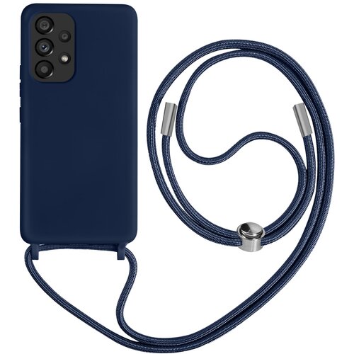 AVIZAR poltoga etui na vrvico za samsung galaxy A53 5G z mehko notranjostjo, ovratnikom - modra, (20640290) Cene