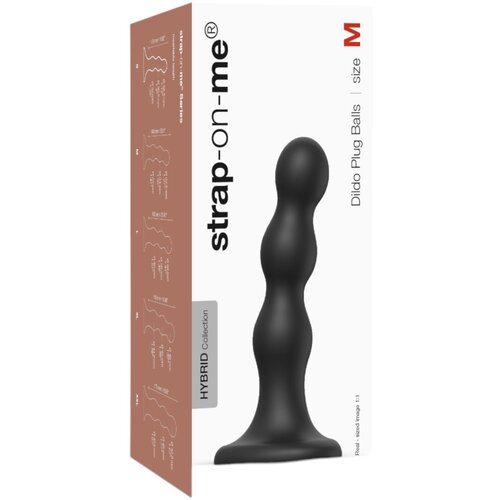 Strap-On-Me Balls M - sferični dildo (crni) Slike
