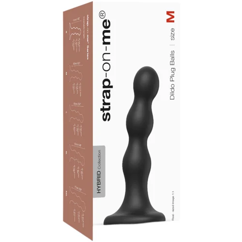 Strap-On-Me Balls M - sferični dildo (crni)