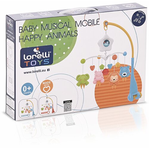 Lorelli MUZICKA VRTESKA - HAPPY ANIMALS ORANGE Cene