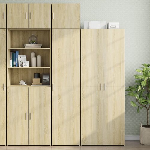 VidaXL Ozka omara za shranjevanje sonoma hrast 45x42,5x225 cm inž. les Slike