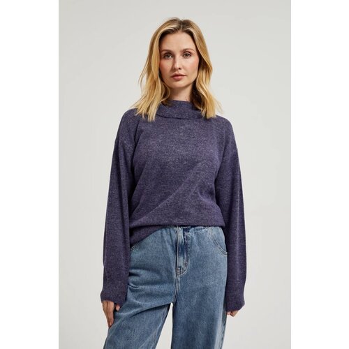 Marisse Women's Sweater Z-Sw-4511 D.Violet Mel Cene