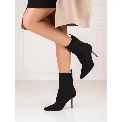 SHELOVET Fitted women's ankle boots on heel