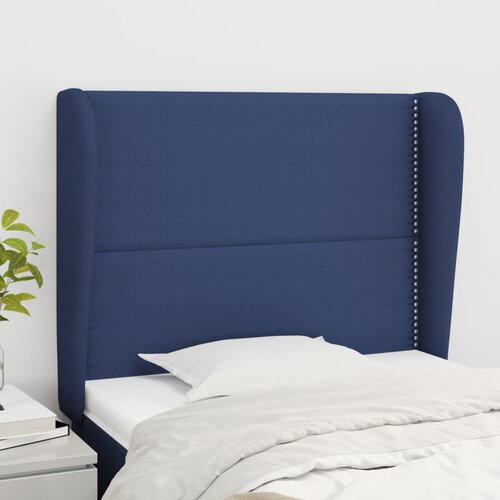  Uzglavlje s u&scaron;ima plavo 93x23x118/128 cm od tkanine Cijene