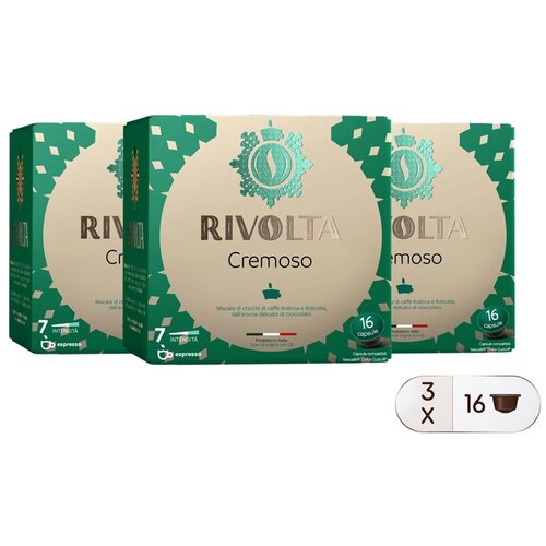 Rivolta Kapsule za kafu Dolce Gusto Cremoso, 3 pakovanja, 48 kapsula Slike