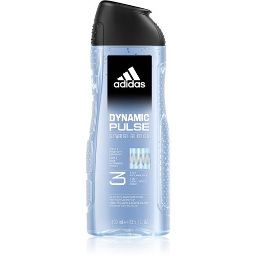 Adidas Dynamic Pulse gel za tu&amp;scaron;iranje za lice, tijelo i kosu 3 u 1 400 ml Slike