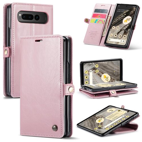 INORCO Waxy Crazy Horse PU ovitek za telefon Google Pixel Fold, ovitek za telefon Wallet s stojalom, (22033159) Slike