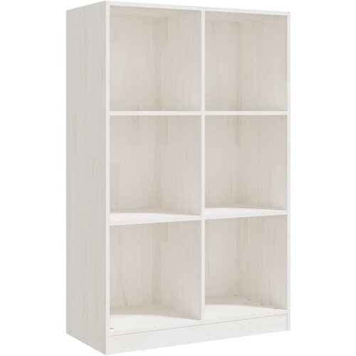 Maison Chic Knjižna omara - Knjižni regal bela 70x33x110 cm trdna borovina, (21725311) Cene