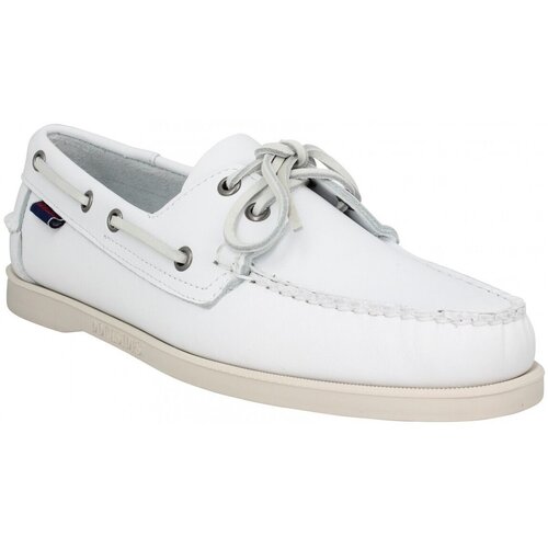 Sebago Mokasini & Jadralni čevlji Docksides Portland Cuir Homme Blanc Bela Cene