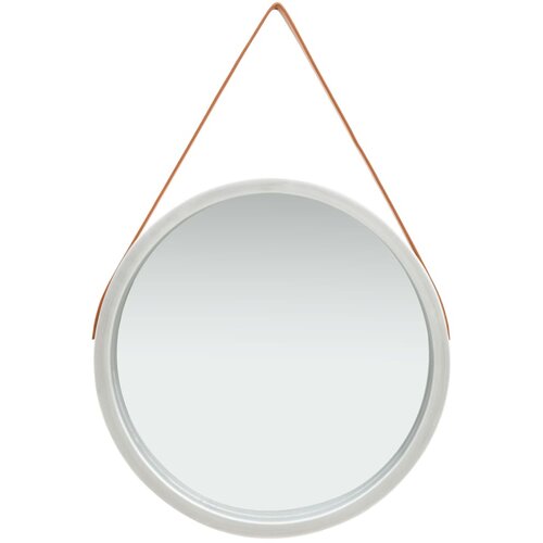 vidaXL Zidno ogledalo s remenom 60 cm srebrno Cijene