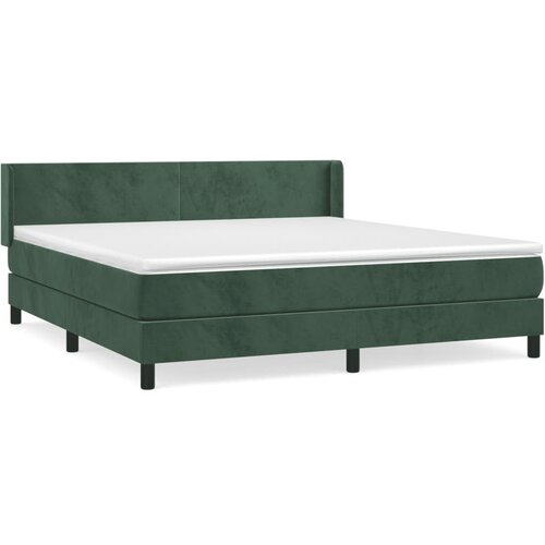 Maison Chic Box spring postelja - Vzmetna postelja z vzmetnico temno zelena 180x200 cm žamet SL9718, (21907604) Cene