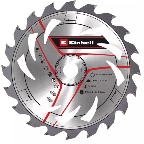 Einhell List krožne žage (150 mm, Izvrtina: 16 mm, &Scaron;tevilo zobcev: 20 kos) Cene
