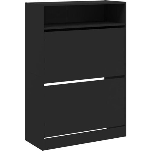 Maison Chic Omarice za obutev - Kopa za čevlje z 2 predaloma črna 80x34x116 cm, (21778068) Cene