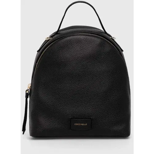 Coccinelle Kožni ruksak za žene, boja: crna, mali, bez uzorka