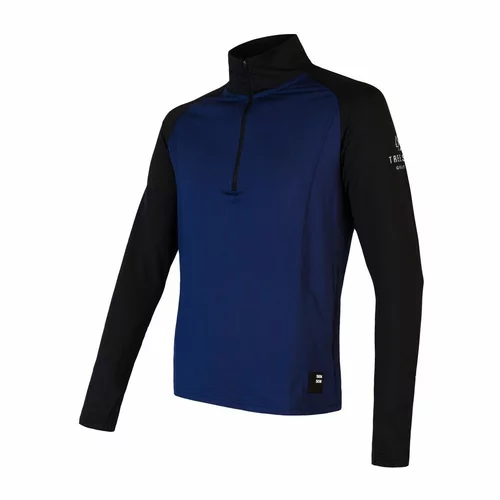 Sensor Men's sweatshirt Coolmax Thermo zipper blue/black