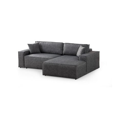 Atelier Del Sofa Kutna sofa Pirlo 145x43x206cm Tamno siva Slike