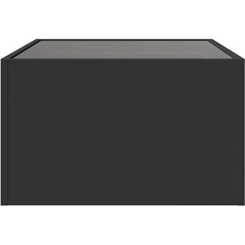  Stolić za kavu s beskonačnim LED svjetlima crni 70x50x30 cm Slike