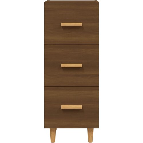  Komoda boja smeđeg hrasta 34,5 x 34 x 90 cm konstruirano drvo Slike