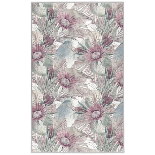 Mila Home Ljubičasti/sivi perivi tepih 120x180 cm Dusty Flowers –