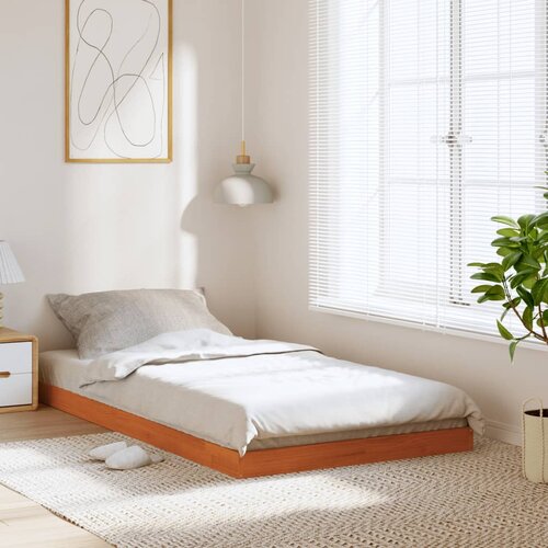 Furnova Posteljni okvir vo&amp;scaron;čeno rjav 75x190 cm trdna borovina, (21937131) Slike