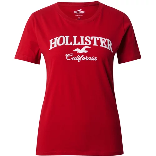 Hollister Majica crvena / bijela