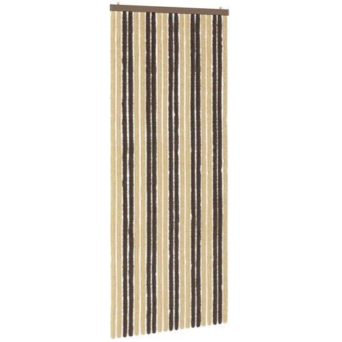 vidaXL Zavjesa protiv insekata Chenille Tamno smeđa i bež 90 x 220 cm - Tamno smeđa i bež (dvostripa) 90 x 220 cm Cijene