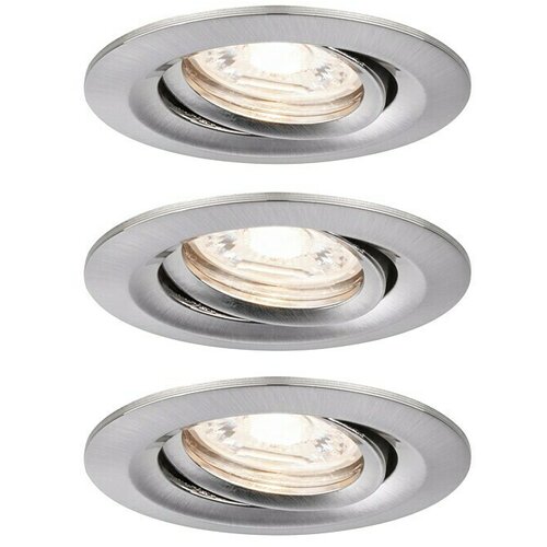 PAULMANN Set ugradbenih LED svjetiljki Nova Mini (12 W, Brušeno željezo, Topla bijela) Cijene