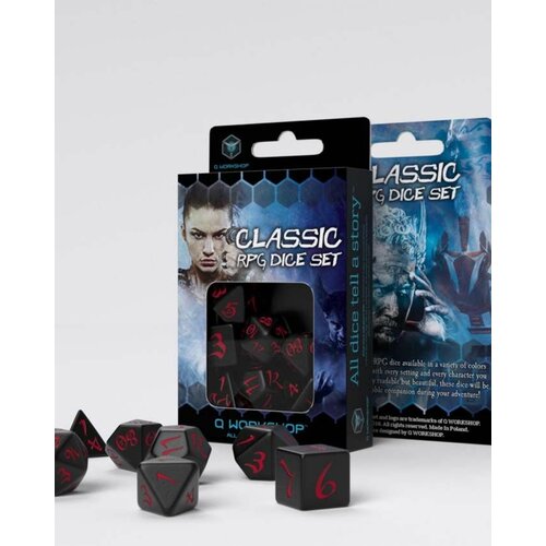 Q-Workshop kockice - classic rpg black & red - dice set (7) Cene