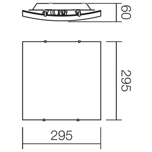  redo 05-812 - plafonsko svetlo shake 1xE27/42W/230V 29,5x29,5 cm, belo Slike