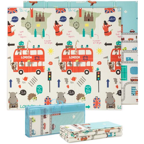 Babify Dječja podloga za igranje, debljine 1 cm, sklopiva, protuklizna, iznimno velika, dvostrana, vodootporna, prijenosna, za malu djecu i dojenčad (180x200x1,0 cm), višebojna Cijene